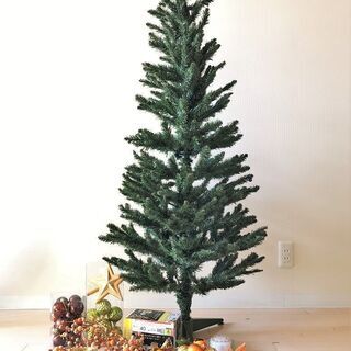 クリスマスツリー 150cmｽﾘﾑ 飾り･電飾･タイマー付