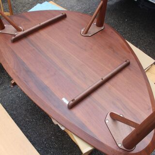 T929) ☆美品☆ 日進木工 リーフテーブル 幅180 柾目 無垢材 NISSIN インテリア 飛騨家具 家具 テーブル リビング 参考19万 アクタス 三角