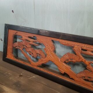 《商談中》彫刻欄間　松と鷹（４）｜古建具・インテリア｜