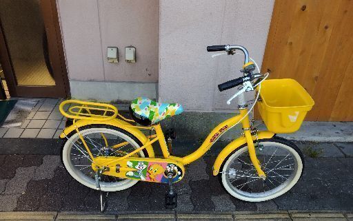 LOONEY TUNES[ルーニー・テューンズ ]18吋 キッズサイクル(イエロー ...