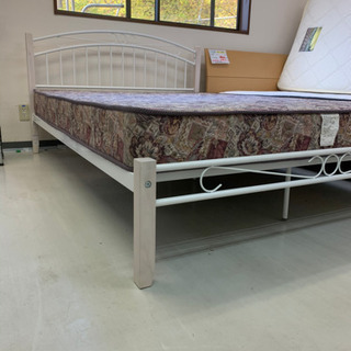 リサイクルショップ八光 田上店 配達・設置OK】ホワイト パイプ ダブル