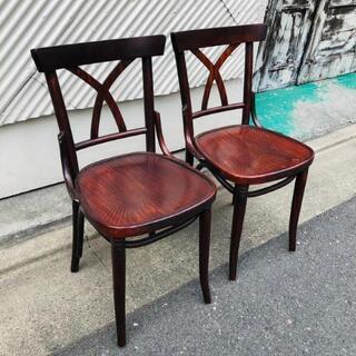 売約済み】 2脚セット ベントウッドチェア 曲げ木 木製 検 キツツキ