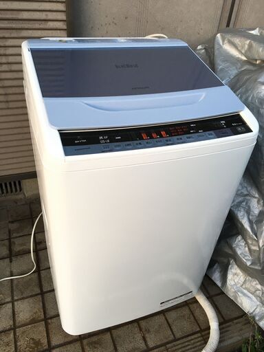 動作確認済 2017年製 Hitachi 7,0kg BW-V70A ビートウォッシュ 日立 全自動洗濯機 BEAT WASH (A) ブルー