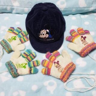 babyミッキー帽子と手袋💕