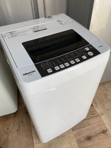 2018年製。ハイセンス 全自動洗濯機 5.5kg HW-T55C 本体幅50cm 最短10分洗濯 (1209c)