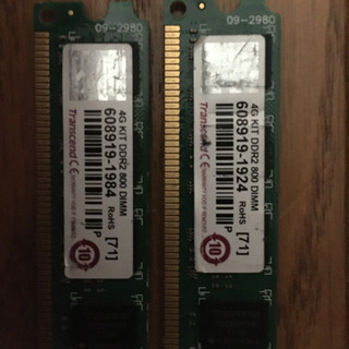 DDR2 800 DIMM 2G×2枚