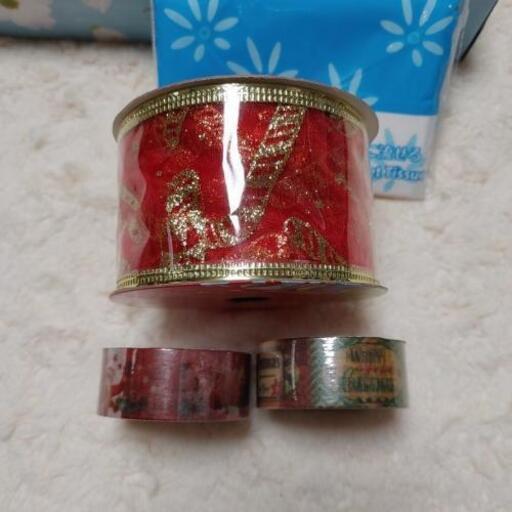 X Masリボン マスキングテープ ダイソー おさる 大阪の年中行事用品 クリスマス の中古あげます 譲ります ジモティーで不用品の処分