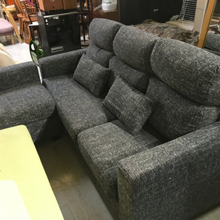 オットマン付き　3人掛けソファー JF01336 ソファ 3人掛け オットマン付き