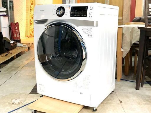 札幌近郊　送料無料　アイリスオーヤマ ドラム式洗濯機 HD71-W/S 左開き 洗濯容量7.5kg 2019年製
