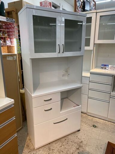【クリーニング＆メンテ済】ニトリ　キッチンボード　食器棚　レンジボード