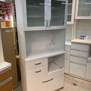 【クリーニング＆メンテ済】ニトリ　キッチンボード　食器棚　レンジボード