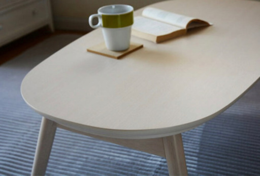 折りたたみ こたつ テーブル 90×50cm 楕円形 ホワイト