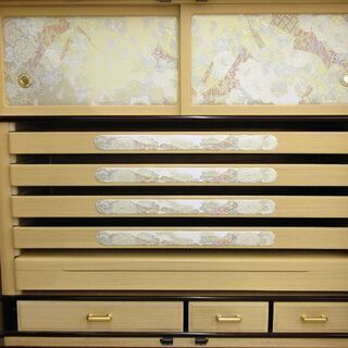札幌市/清田区 府中家具 松岡輝充作 紫檀無垢 漆塗り 桐箪笥 和箪笥