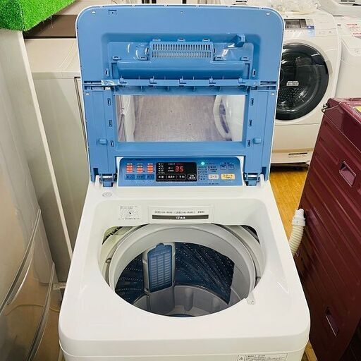 美品【 Panasonic 】パナソニック エコナビ搭載 洗濯7.0㎏ 全自動洗濯機 すっきりフロント 即効泡洗浄 インバーター全自洗7kgがスリムに！ NA-FA70H1