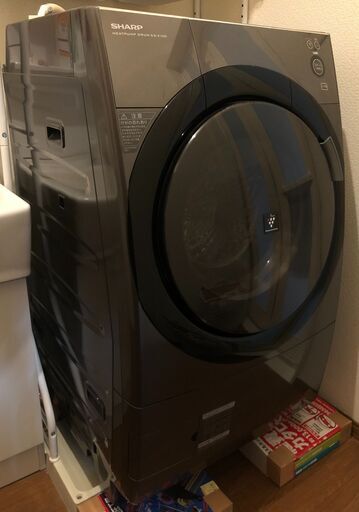 SHARP　ドラム式洗濯機　乾燥機　ES-Z100-TL　2013年製　水漏れあり