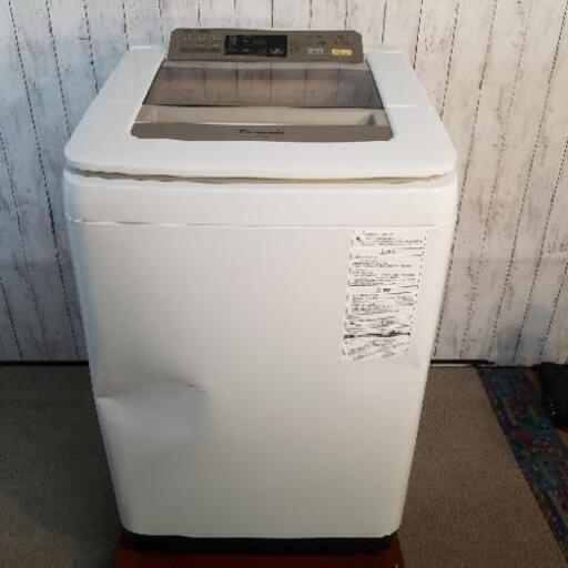 パナソニック インバーター/エコナビ 全自動洗濯機/8.0kg NA-FA80H1 泡洗浄 2015年製 送風乾燥 自動槽洗浄 動作品  訳あり