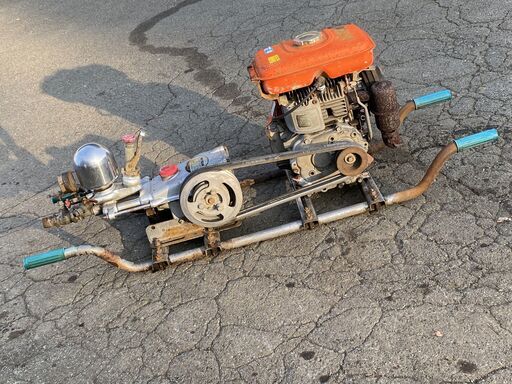 発送しません 実演動画付 整備済 圧力35Kgf/c㎡ 吸水量30L/分 4馬力 セット動噴 MS253　丸山　現品確認 手渡し歓迎 初期不良対応可能 発送しません 実演動画付 整備済 圧力35Kgf/c㎡ 吸水量30L/分 4馬力