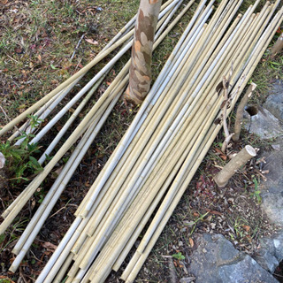 竹材のような庭用材料、外側プラスティック鉄の芯