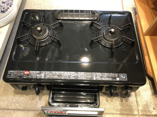 LPガス ガステーブル 2017年製 幅59.5cm ノーリツ ガスコンロ 右強火
