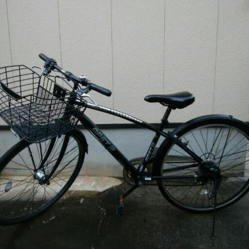 27インチカゴ付きクロスバイクツヤ消し黒 やん 九大学研都市のクロスバイクの中古あげます 譲ります ジモティーで不用品の処分