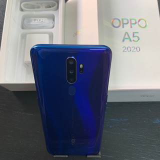 美品】OPPO A5 2020 CPH1943 ブルー 【SIMフリー】 - 携帯電話/スマホ