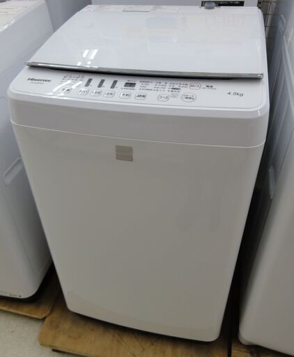 Hisense/ハイセンス 4.5kg 洗濯機 HW-G45E4KW 2016年製【ユーズドユーズ名古屋天白店】 J456