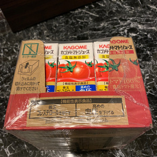 カゴメトマト(100%)ジュース　12本　全部ストロー付き