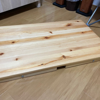 無印　パイン材　ローテーブル　折り畳み可能