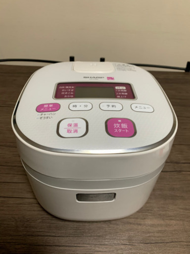 お譲り先決定しました【未使用品】シャープ SHARP KS-F5E2-KP 3合炊き マイコン式 ジャー炊飯器　エディオンオリジナル