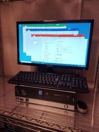 富士通パソコンフルセット Office2019 22インチモニタ core i3-2120 4GB SSD64GB