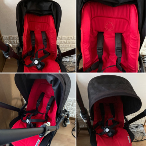 バガブーbee3 赤　二人乗り用イスu0026レインカバー付き！ バガブーbee3 赤二人乗り用イス\u0026レインカバー付き！