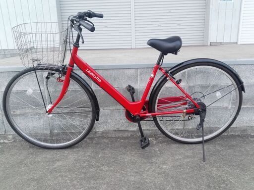 買い物自転車 Liselotte 27インチ 6段変速 オートライト 籠付き 配送無料