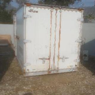 【横スライド扉付き】【せまいところは3t車で配送します】保冷コンテナ 長さ約320cm×幅185cm×高さ210cmくらい 匝瑳市発 配送可 No.31206 横スライド扉付き】【せまいところは3t車で配送します】保冷コンテナ