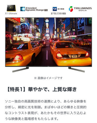 SONY ソニー BRAVIA 49V 4K テレビ KJ-49X9500G