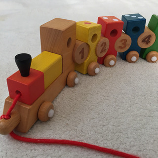 〜お取引き完了〜知育玩具★数字遊び★木製おもちゃ 連結 列車