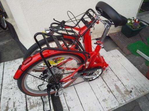 ♪ジモティー特価♪装備充実！！メーカーアウトレット特価　２０型折り畳み自転車　シマノ外装6段変速・ＬＥＤオートライト
