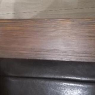 ニトリ 2人用ソファ フェイクレザー インダストリアル ブラウン