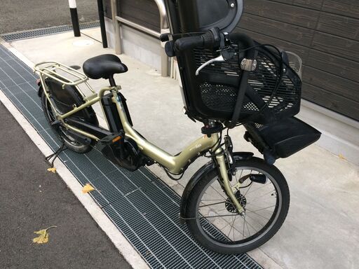 地域限定 ヤマハ キッスミニ 三人乗り 新基準 20インチ 子供乗せ 深緑