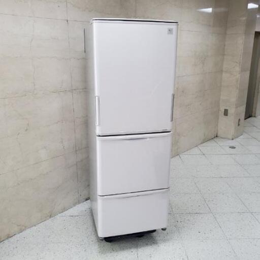 ■配送・設置可■2016年製 SHARP シャープ 350L 3ドア ノンフロン冷凍冷蔵庫 SJ-PW35B-C