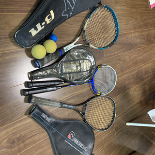 【ネット決済・配送可】テニスラケット　軟式テニス　バトミントン　セット