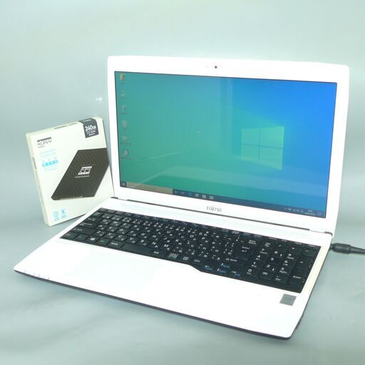 送料無料 新品SSD240GB 1台限定 中古良品 15.6型 富士通 AH42/M ノートパソコン Pentium 4GB DVDマルチ 無線 カメラ Windows10 LibreOffice