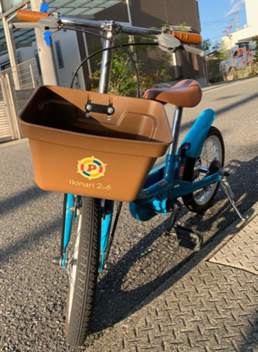 People(ピープル) いきなり自転車 14インチ [かじ取り式押し手棒付き、補助輪]  ターコイズ  （取扱説明書付き）