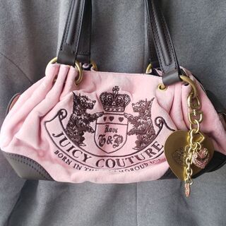 JUICY COUTURE ピンクベロアバッグ