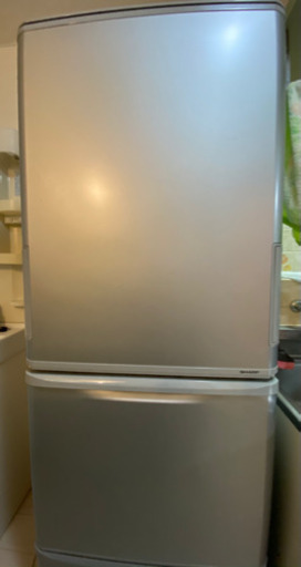 【引き取り限定】シャープ 2017年製どこでもドア冷蔵庫 両開き 350l SJ-W351C-S
