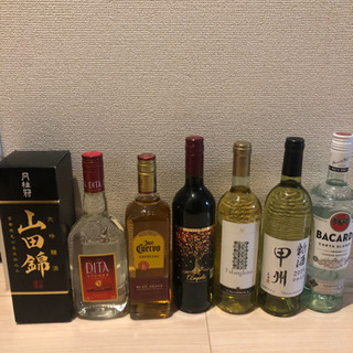 お酒、ワイン、日本酒、テキーラ、バカルディ