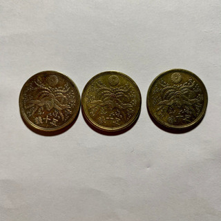 昭和21年　古銭　50銭×3枚セット