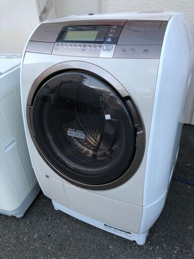 【お買い得品】2014年製　日立 10.0kg ドラム式洗濯乾燥機【左開き】シルバー　HITACHI BD-V9700L-S