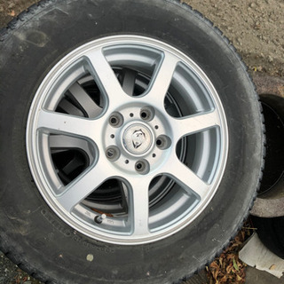 NR979 ホイール　プリジストン175/80R1590Q パジェロミニ、KIX パジェロミニ 5穴アルミホイールセット4本 175/ 80Rー15