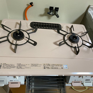 リンナイ ガスコンロ ガステーブル パステルピンク