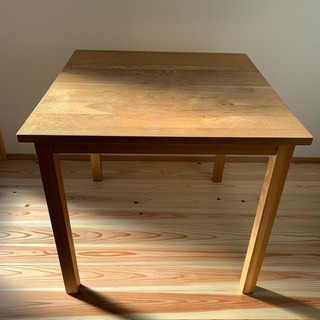 無印良品　テーブル　オーク材　80×80